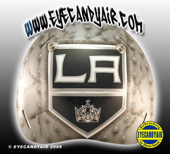 Jonathan Quick 2009-2010 LA KINGS Sportmask Pro Goalie Mask Backplate Painted by Mask Artist Steve Nash EYECANDYAIR- Toronto