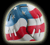 USA flag airbrushed Goalie Mask backplate painted by Steve Nash EYECANDYAIR