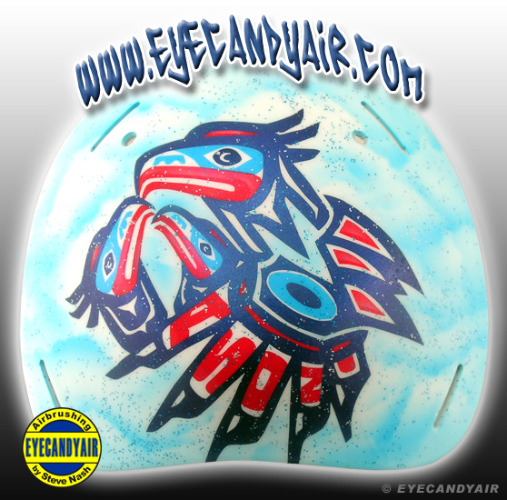 Chis Mason Winnipeg Jets Goalie Mask custom airbrushed by Steve Nash EYECANDYAIR on a Sportmask