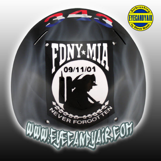 Custom Airbrush Painted Sportmask goalie mask backplate by EYECANDYAIR