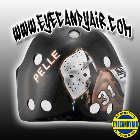 portrait goalie mask tribute airbrushed by EYECANDYAIR