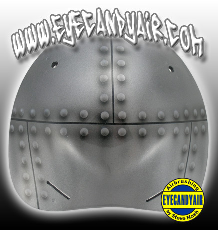 Custom Painted Sportmask goalie mask backplate by EYECANDYAIR
