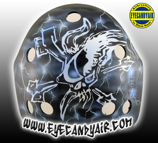 airbrushed Goalie Mask tribute Painted by maskartist Steve Nash EYECANDYAIR- Toronto