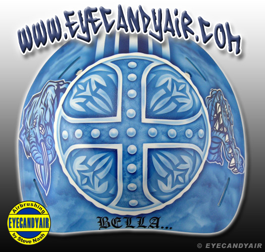 nolan schaefer HC Ambri Piotta goalie mask custom airbrushed by Steve Nash EYECANDYAIR on a Sportmask helmet