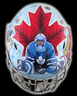 EYECANDYAIR airbrushed painted sportmask HOCKtoberfest goalie mask