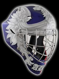 EYECANDYAIR custom airbrush painted goalie mask