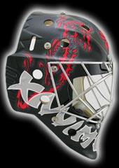 EYECANDYAIR Goalie Mask Airbrush Painting