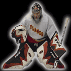 airbrhsued painted EYECANDYAIR Knight Itech goalie mask