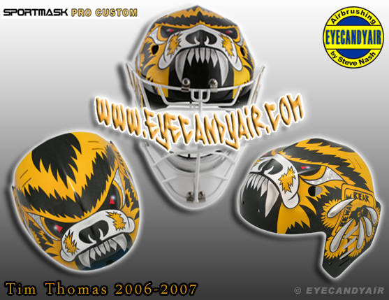 Tim Thomas Custom Painted Sportmask 2006-2007 Mage by EYECANDYAIR