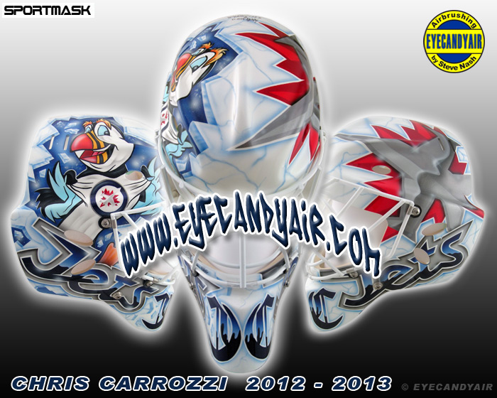 Chris Carrozzi Sportmask goalie mask by Steve Nash EYECANDYAIR 2012