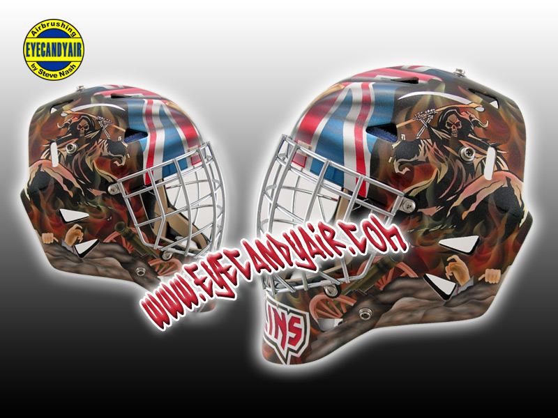 EYECANDYAIR Custom Goalie Mask Painting and Airbrushed Helmet