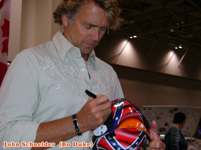 John Schneider autographs ultimate fan memorabilia Tribute Painted Goalie Mask