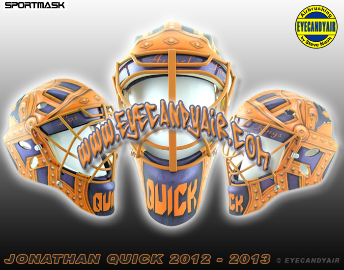Jonathan Quick vintage style Los Angeles KINGS goalie mask 2012 by Steve Nash EYECANDYAIR