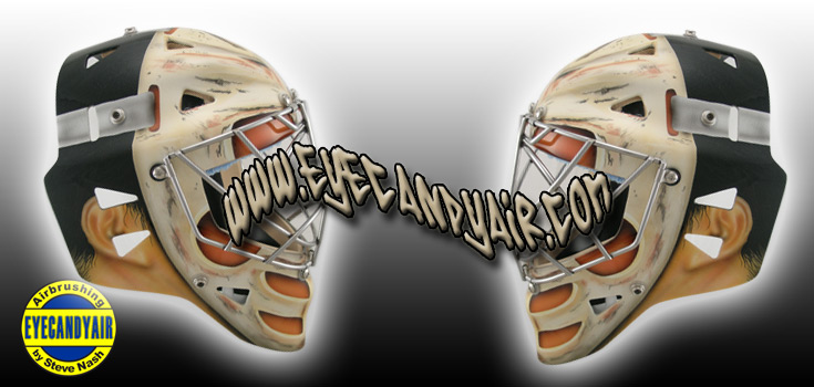 painted eddymask Ken Dryden Goalie Mask art by EYECANDYAIR