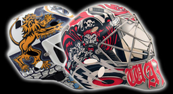 Airbrushing for goalie masks by EYECANDYAIR Goalie Mask Painting