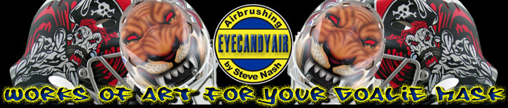 EYECANDYAIR Goalie Mask and Helmet Painting Banner